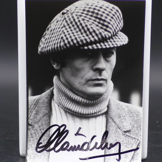 DELON, ALAIN - Original Signature on Small Black & White Photo - With COA