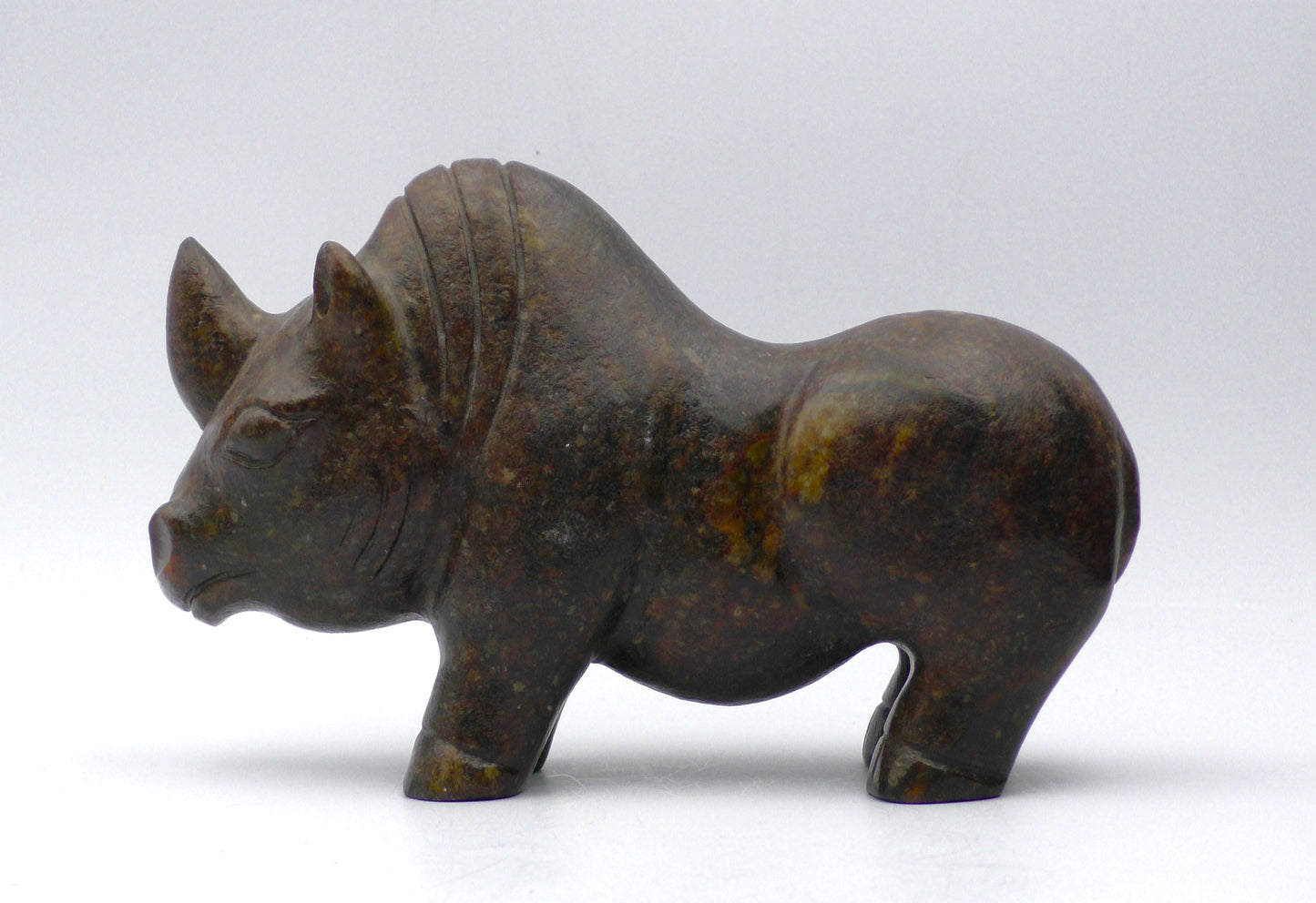 BROWN NEPHRITE JADE RHINO