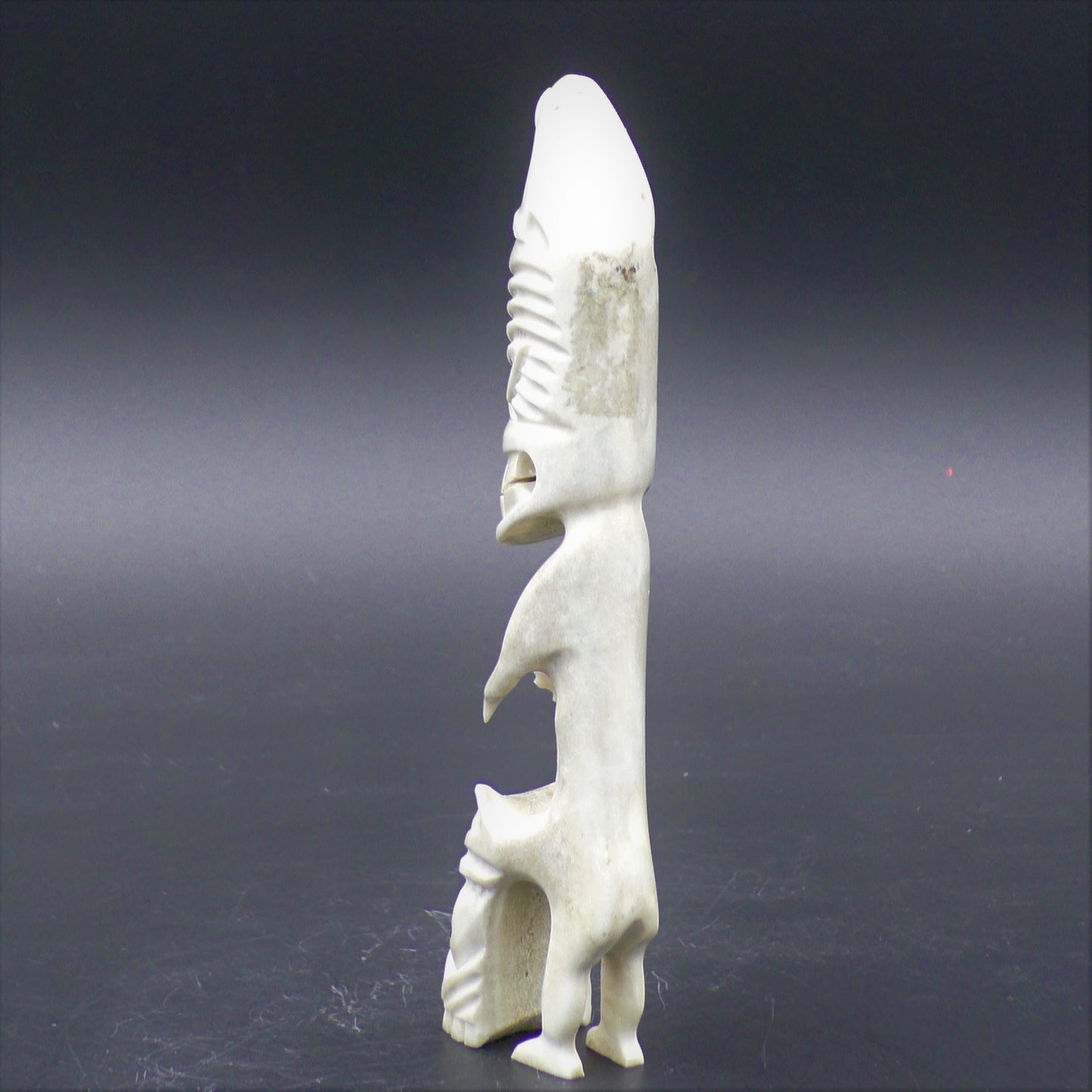 Inuit Tupilak From Greenland Made of Reindeer Bone - 140 mm High