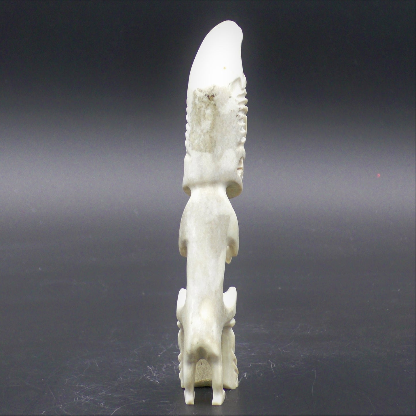 Inuit Tupilak From Greenland Made of Reindeer Bone - 140 mm High