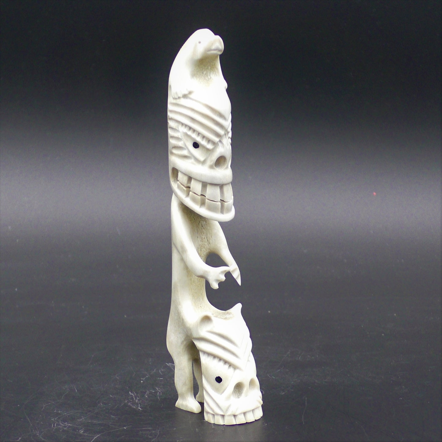 Inuit Tupilak From Greenland Made of Reindeer Bone - 140 mm High