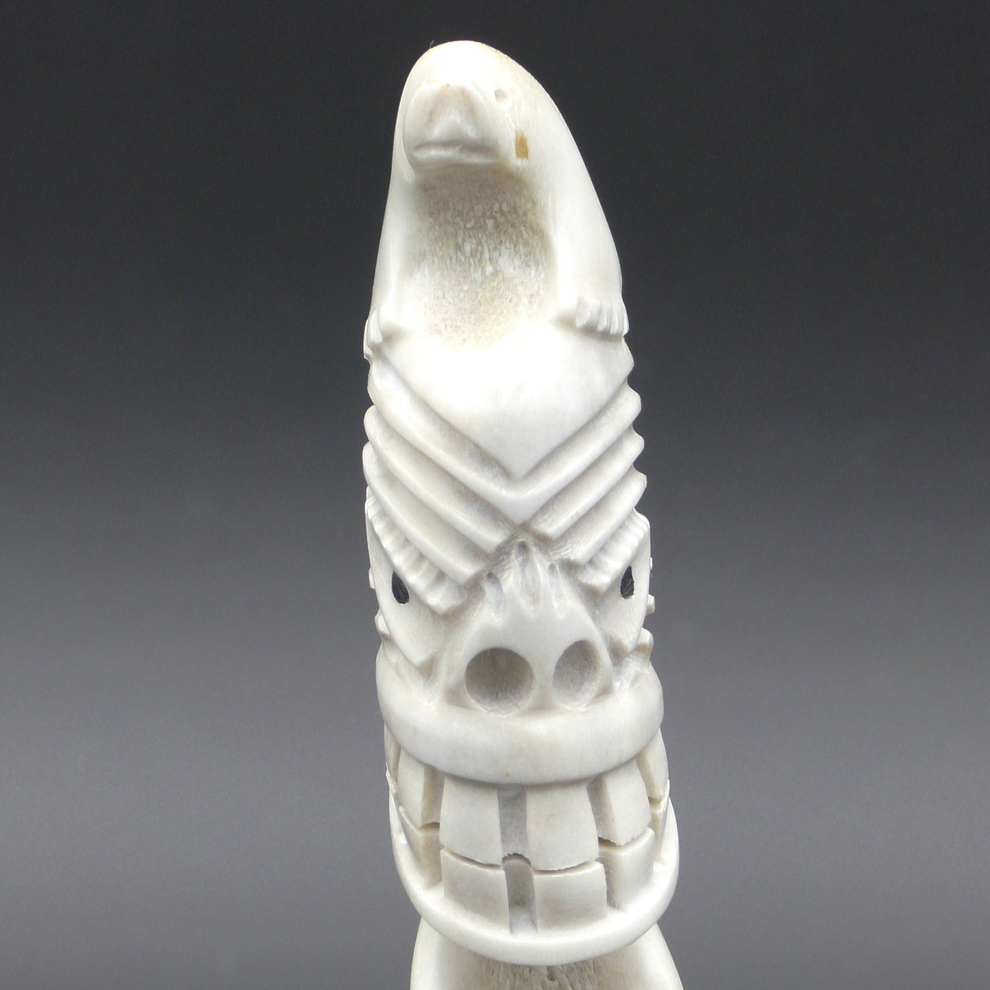 Inuit Tupilak From Greenland Made of Reindeer Bone - 140 mm High