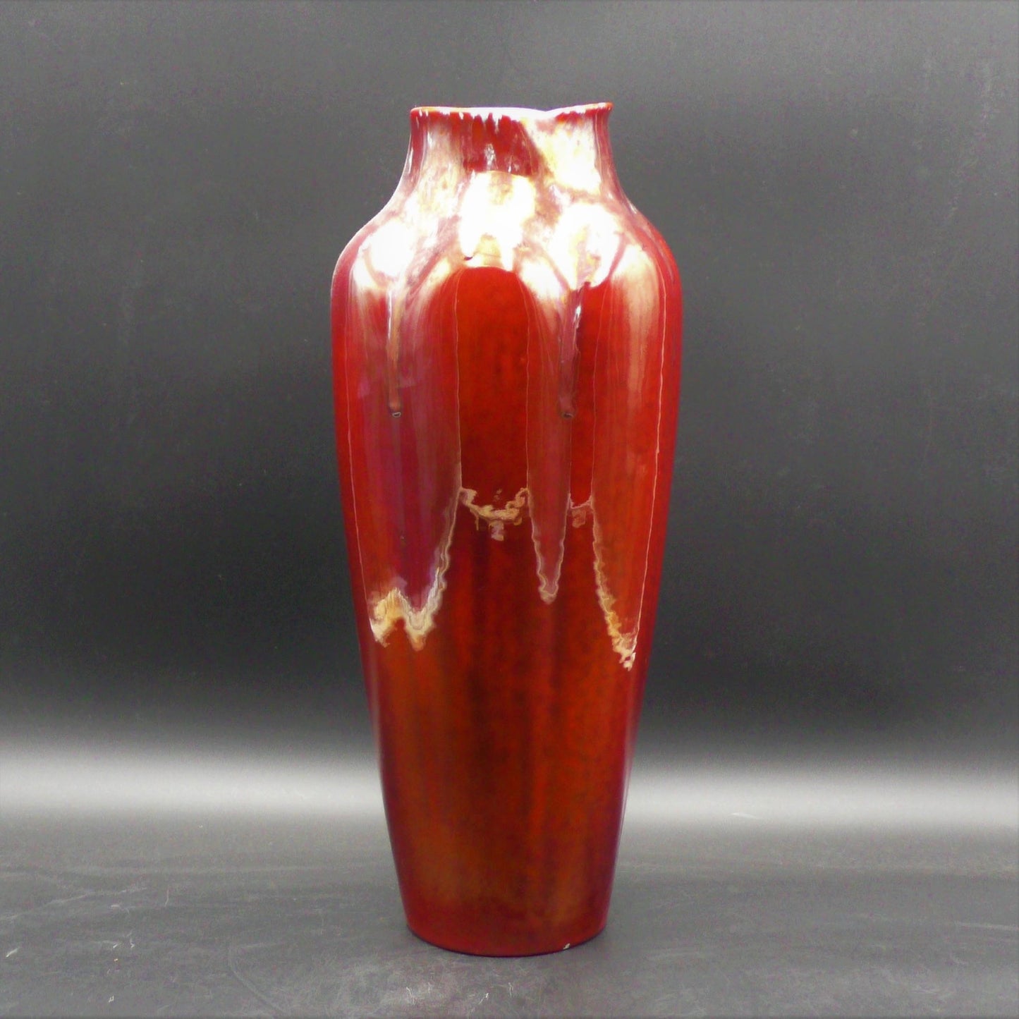 XL Jugendstil Oxblood Vase Attributed to Henry Van de Velde -  43 cm Tall.